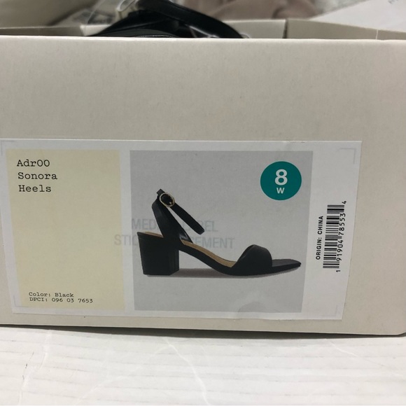 NWT A New Day Adr00 Sonora Slip On Heels Sandals Black Sz 8W - Picture 10 of 11